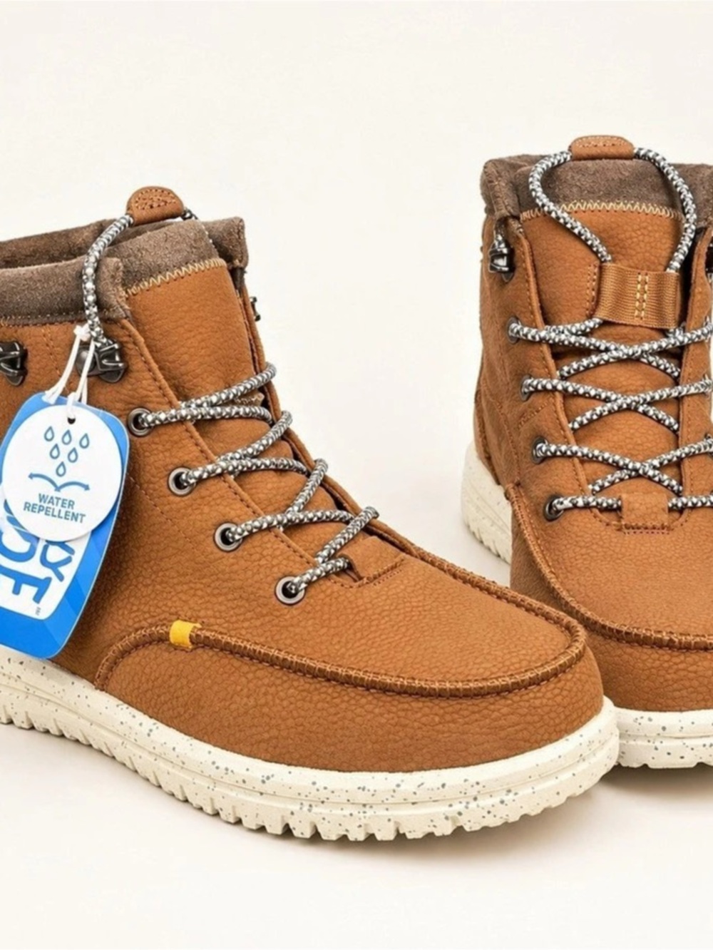 Hey Dude Wendy Peak Hi Suede Brown & White Boots